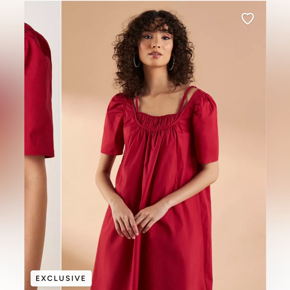 Who What Wear Vibrant Red Dress with detachable Bralette XL - Picture 2 of 7